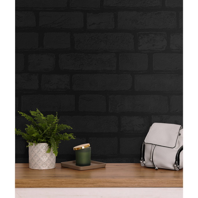 NextWall Peel &amp; Stick Vintage Brick Off-White Paintable Wallpaper image 4 of 5