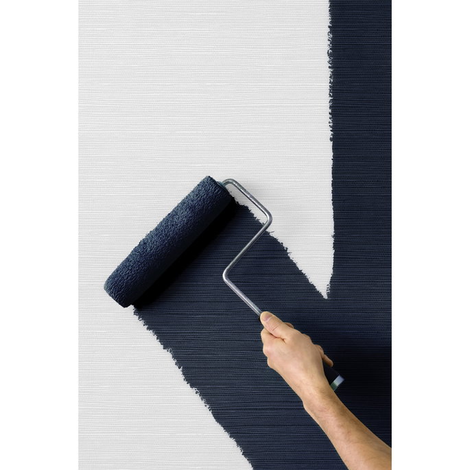 NextWall Peel &amp; Stick Faux Grasscloth Off-White Paintable Wallpaper image 2 of 5