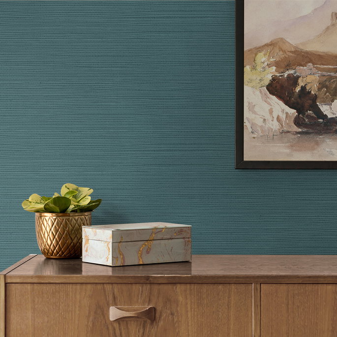 NextWall Peel &amp; Stick Faux Grasscloth Off-White Paintable Wallpaper image 4 of 5