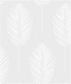 NextWall Peel & Stick Palm Leaf Off-White Paintable Wallpaper