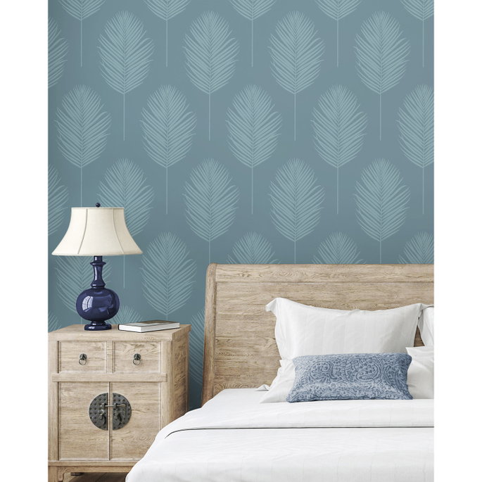 NextWall Peel &amp; Stick Palm Leaf Off-White Paintable Wallpaper image 5 of 5