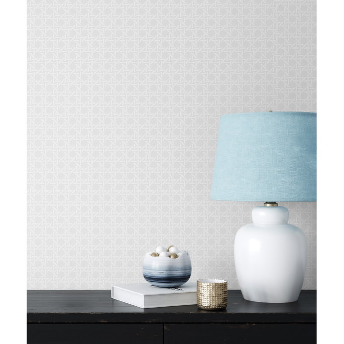 NextWall Peel &amp; Stick Wicker Off-White Paintable Wallpaper image 3 of 5