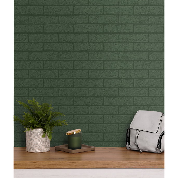 NextWall Peel &amp; Stick Limestone Brick Off-White Paintable Wallpaper image 5 of 5