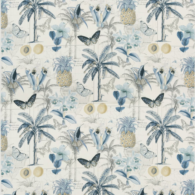 Baker Lifestyle Orinoco Blue Fabric