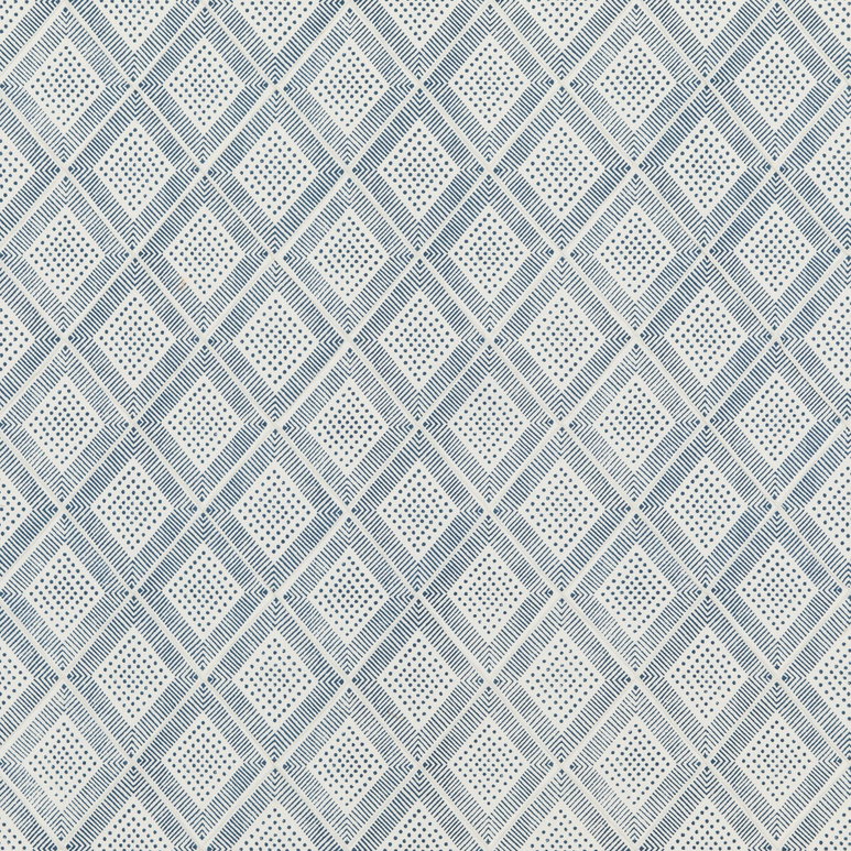 Baker Lifestyle Block Trellis Indigo Fabric
