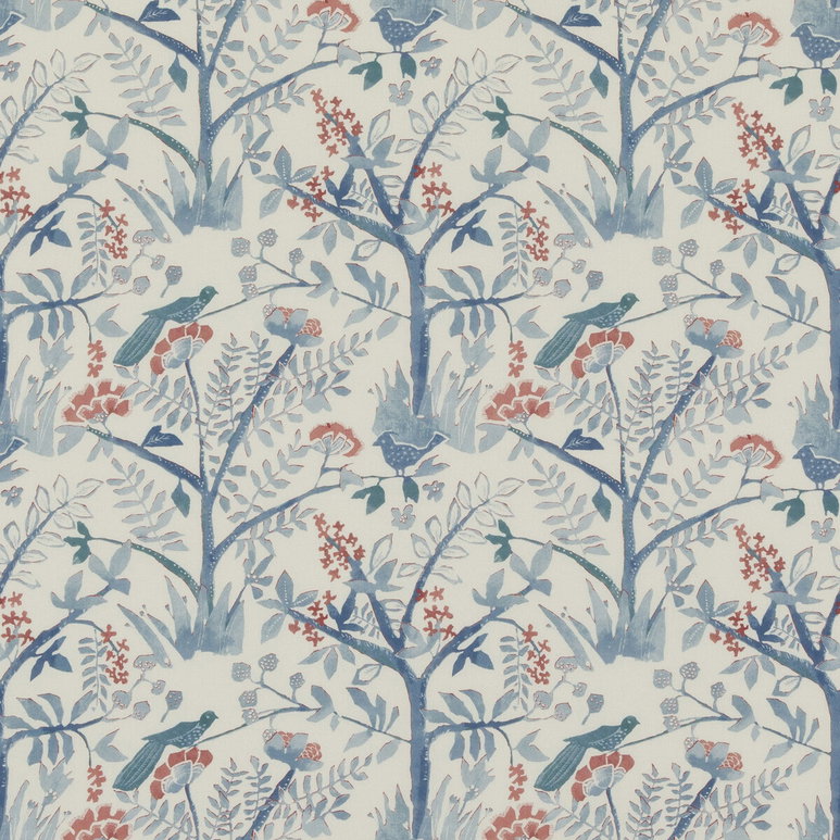 Baker Lifestyle Lulworth Blue/Red Fabric