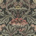 Seabrook Designs Acanthus Floral Charcoal & Rosewood Prepasted Wallpaper