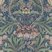 Seabrook Designs Acanthus Floral Denim Blue & Salmon Prepasted Wallpaper
