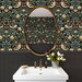 Seabrook Designs Fragaria Garden Ebony Prepasted Wallpaper thumbnail image 3 of 4