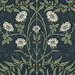 Seabrook Designs Stenciled Floral Navy & Sage Prepasted Wallpaper
