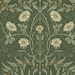 Seabrook Designs Stenciled Floral Evergreen Prepasted Wallpaper thumbnail image 1 of 4