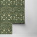 Seabrook Designs Stenciled Floral Evergreen Prepasted Wallpaper thumbnail image 2 of 4