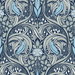Seabrook Designs Bird Ogee Navy & Sky Blue Prepasted Wallpaper