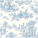 Seabrook Designs Chateau Toile Blue Bell Prepasted Wallpaper thumbnail image 1 of 4