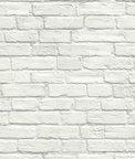 Seabrook Designs Industrial Faux Brick Off-White Prepasted Wallpaper