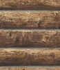 Seabrook Designs Faux Log Cabin Walnut Prepasted Wallpaper