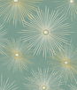 Seabrook Designs Starburst Geo Teal & Gold Prepasted Wallpaper