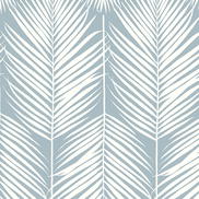 Seabrook Designs Palm Silhouette Light Blue Prepasted Wallpaper