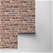 Seabrook Designs Faux Red Brick Red &amp; Charcoal Prepasted Wallpaper thumbnail image 2 of 4