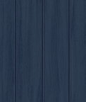 Seabrook Designs Faux Wood Panel Naval Blue Prepasted Wallpaper