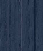 Seabrook Designs Faux Wood Panel Naval Blue Prepasted Wallpaper