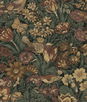 Seabrook Designs Bird Floral Mahogany & Graphite Prepasted Wallpaper