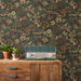 Seabrook Designs Bird Floral Mahogany &amp; Graphite Prepasted Wallpaper thumbnail image 4 of 4
