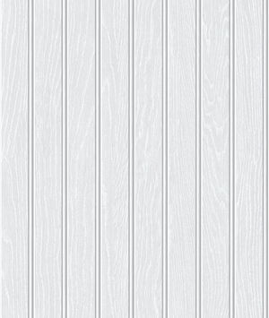 Seabrook Designs Faux Beadboard Pearl Grey Prepasted Wallpaper