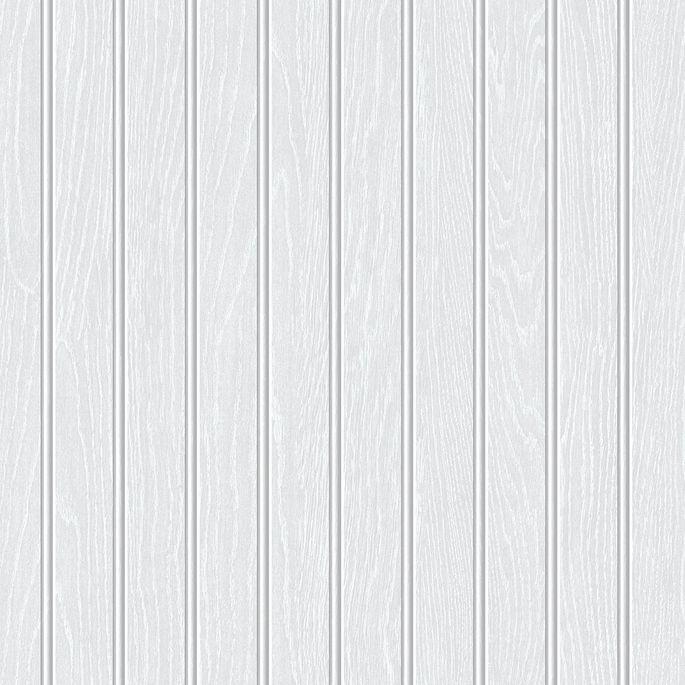 Seabrook Designs Faux Beadboard Pearl Grey Prepasted Wallpaper image 1 of 4