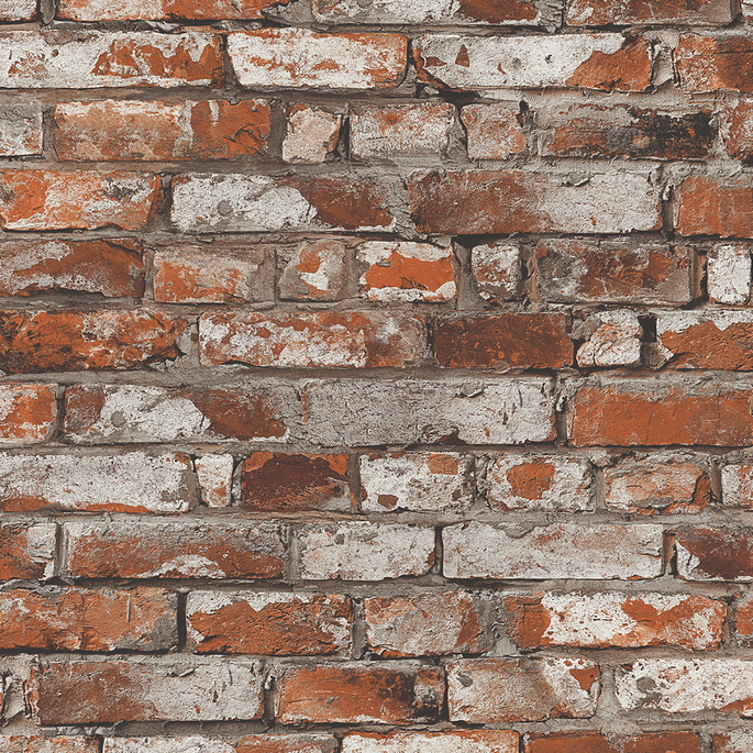 Seabrook Designs Tailor Faux Brick Spiced Ginger Prepasted Wallpaper image 1 of 5