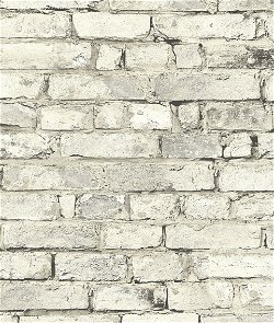 Seabrook Designs Tailor Faux Brick Antique Plaster Prepasted Wallpaper