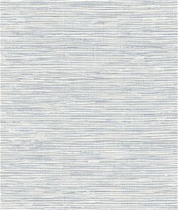 Seabrook Designs Southport Faux Grasscloth Dove Grey & Bluestone Prepasted Wallpaper