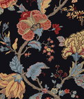 Seabrook Designs Lana Jacobean Ebony Prepasted Wallpaper