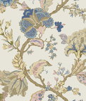 Seabrook Designs Lana Jacobean Parchment Prepasted Wallpaper