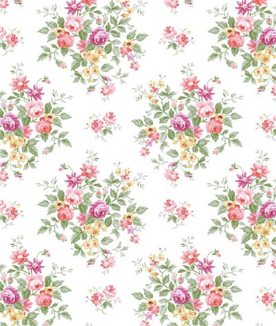Seabrook Designs Floral Bouquet Watermelon & Buttercup Prepasted Wallpaper