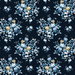 Seabrook Designs Floral Bouquet Midnight Blue & Toffee Prepasted Wallpaper