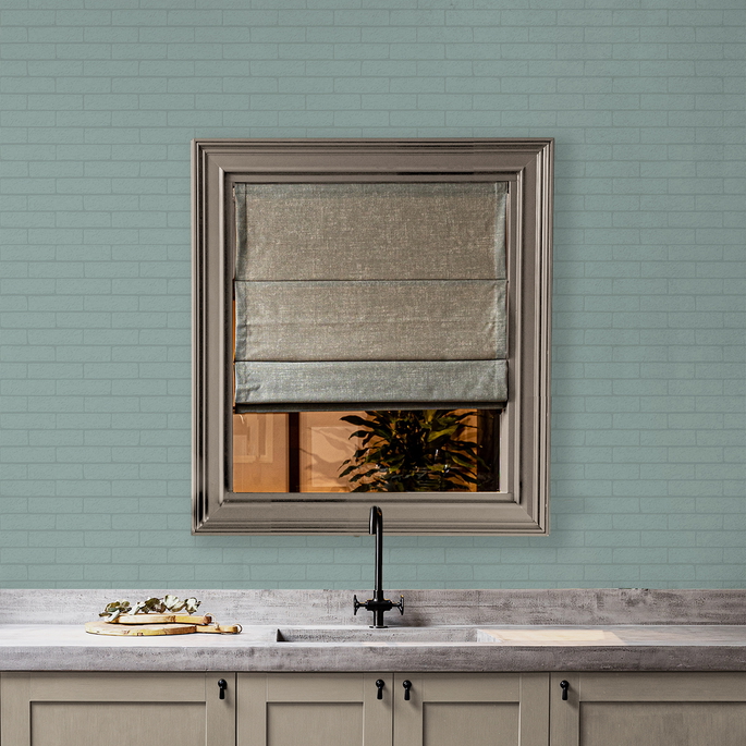Seabrook Designs Slater Faux Brick Blancito Prepasted Wallpaper image 5 of 5