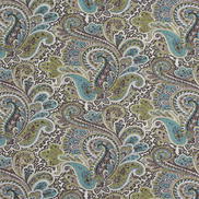 Premier Prints Paisley Chocolate/Natural Canvas Fabric