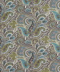Premier Prints Paisley Chocolate/Natural Canvas Fabric