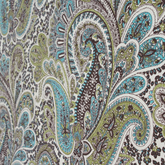 Premier Prints Paisley Chocolate/Natural Canvas Fabric image 5 of 5