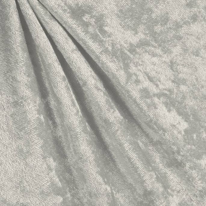 Silver Panne Velvet Fabric image 2 of 2