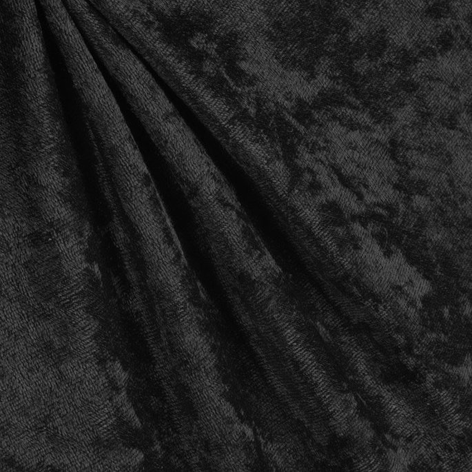 Black Panne Velvet Fabric image 2 of 2