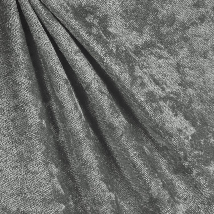 Dark Grey Velvet Upholstery Fabric by the Yard - Grey Velvet Dark Grey  Velvet Fabric