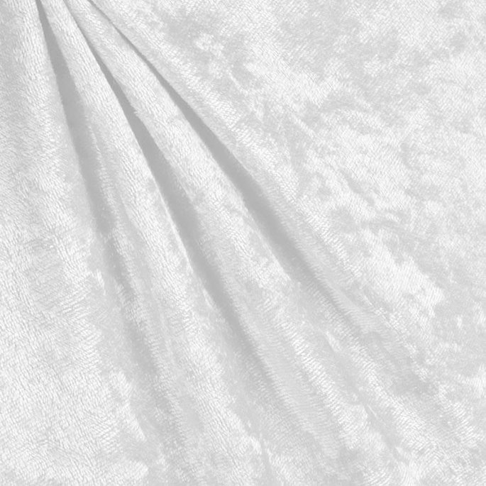 White Panne Velvet Fabric image 2 of 2