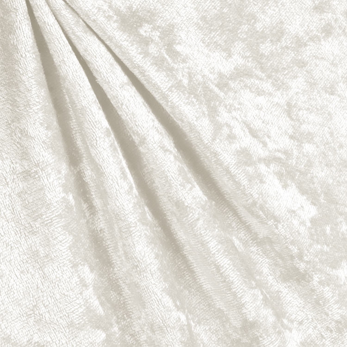 Ivory Panne Velvet Fabric image 2 of 2