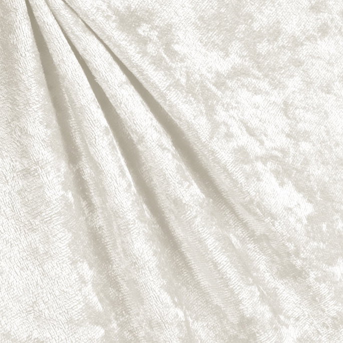 Ivory Panne Velvet Fabric image 2 of 2