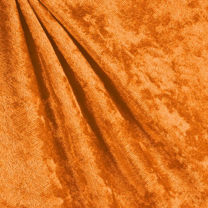 Orange Panne Velvet Fabric image 2 of 2