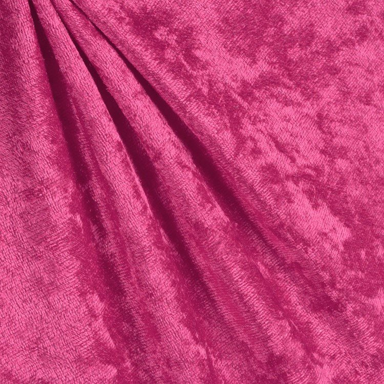 Fuchsia Panne Velvet Fabric