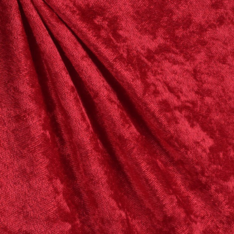 Red Panne Velvet Fabric | OnlineFabricStore