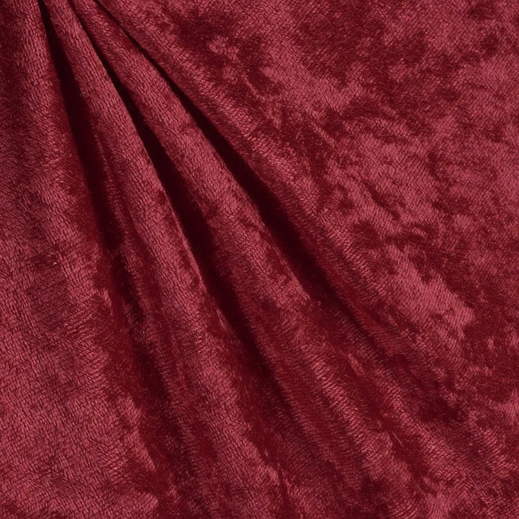 Cranberry Panne Velvet Fabric | OnlineFabricStore